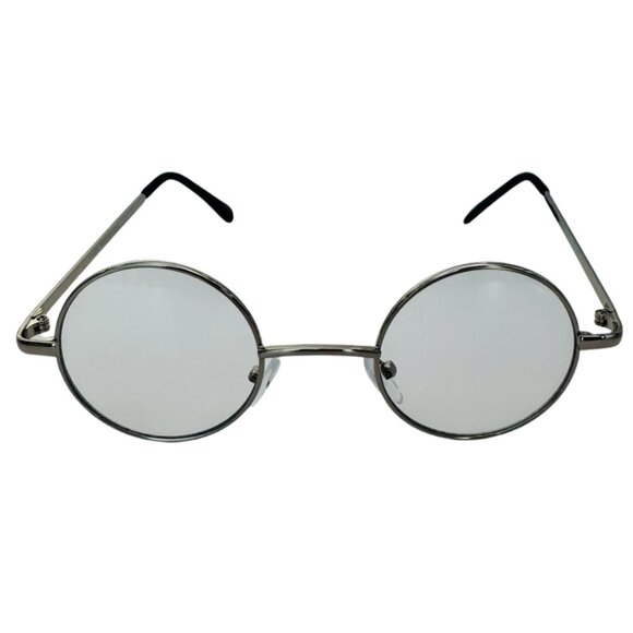 6022 | Silver Small Rimless Clear Lens Glasses - Picture 1 of 5